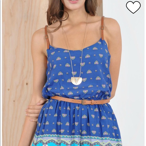 Peach Puff Renee Romper Boho Print - Picture 2 of 8